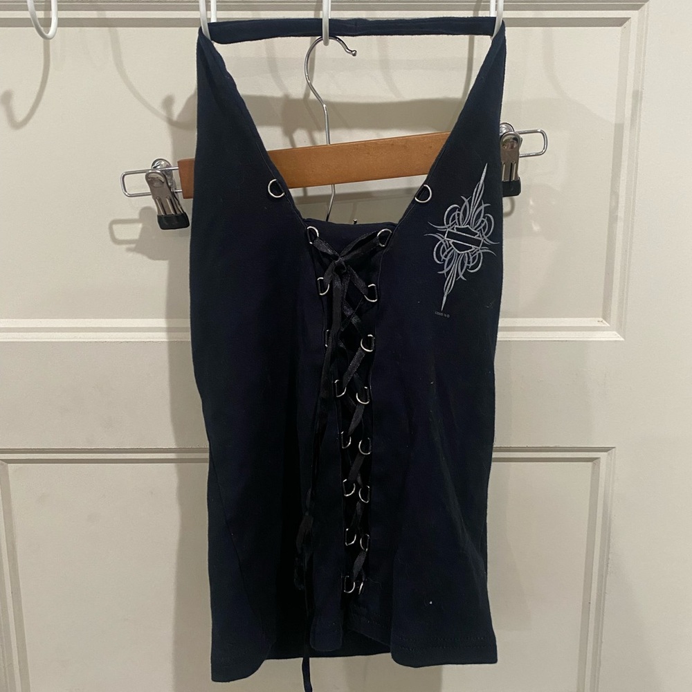 Harley Davidson Lace-up Halter Top